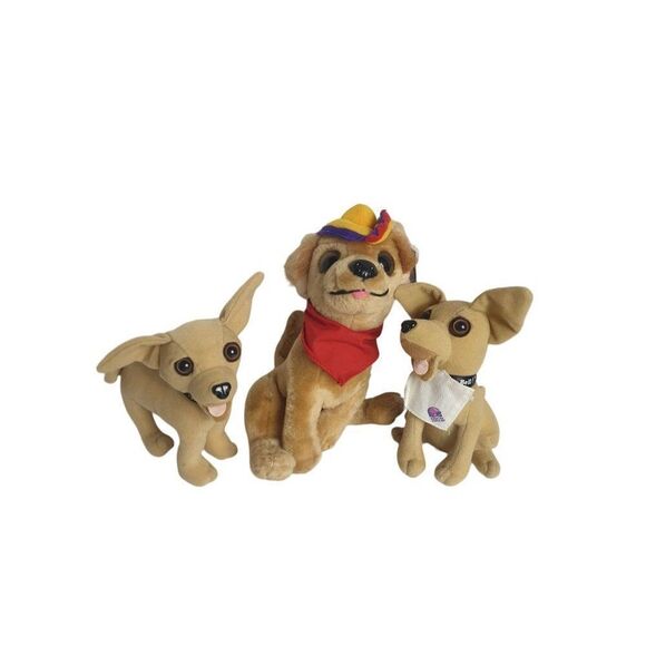 Vintage Chihuahua Stuffed Animal Trio Set Two Taco Bell & Paco - Picture 5 of 5